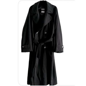 Vintage Y2K Men’s DRIZZLE Duster Coat black removable thermal lining size 42R